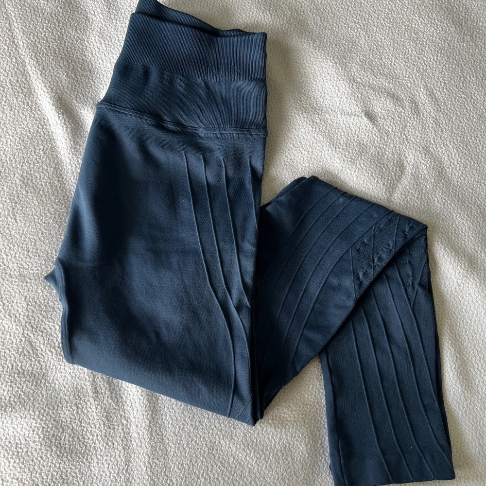 High Rise Mesa Yoga Legging - Small, Slate Blue
